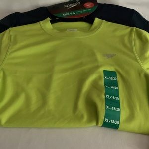 NWT Speedo Boys Youth 2 Pack Swim Tee - XL